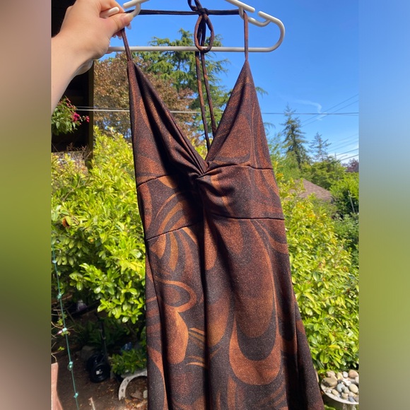 ⭐️Vintage Sparkly brown groovy tank top - Picture 3 of 6
